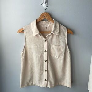 3/$30! Monteau Sleeveless Button Down